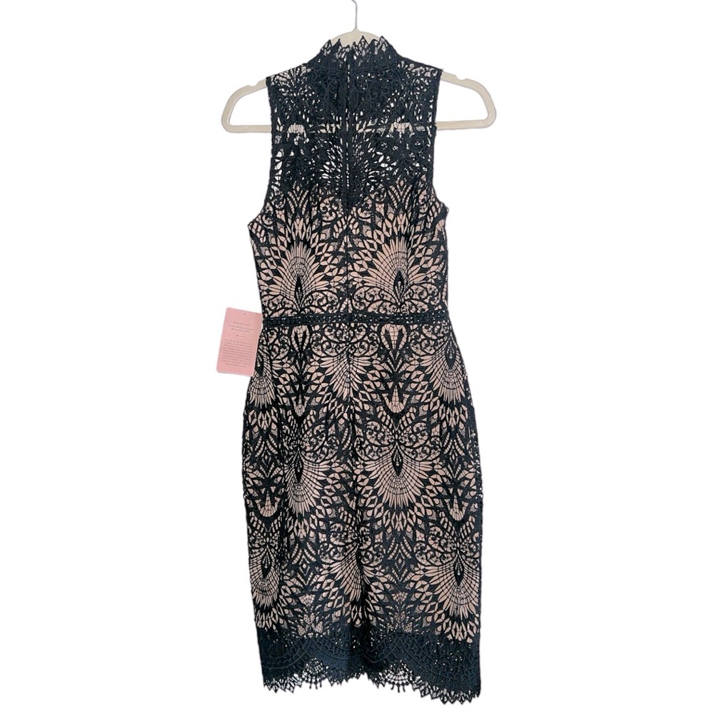 BHLDN Black Lace Overlay Sheath Dress - Picture 3 of 14